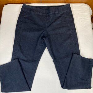 Chico's So Slimming Pull On Pants Women's 2 Blue Cotton Blend